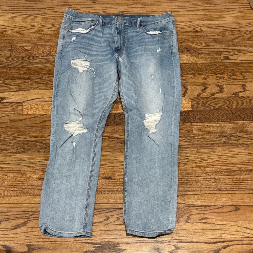 Original Use Stylish Blue Distressed Men's Jeans 38Waist
